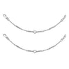 925 Sterling Silver Modern Heart Anklets for Girls and Kids