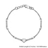 925 Sterling Silver Modern Heart Anklets for Girls and Kids