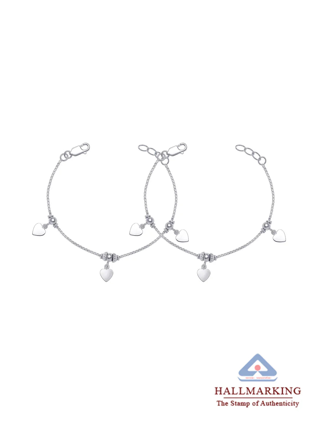 Heart Charm Kids Anklet