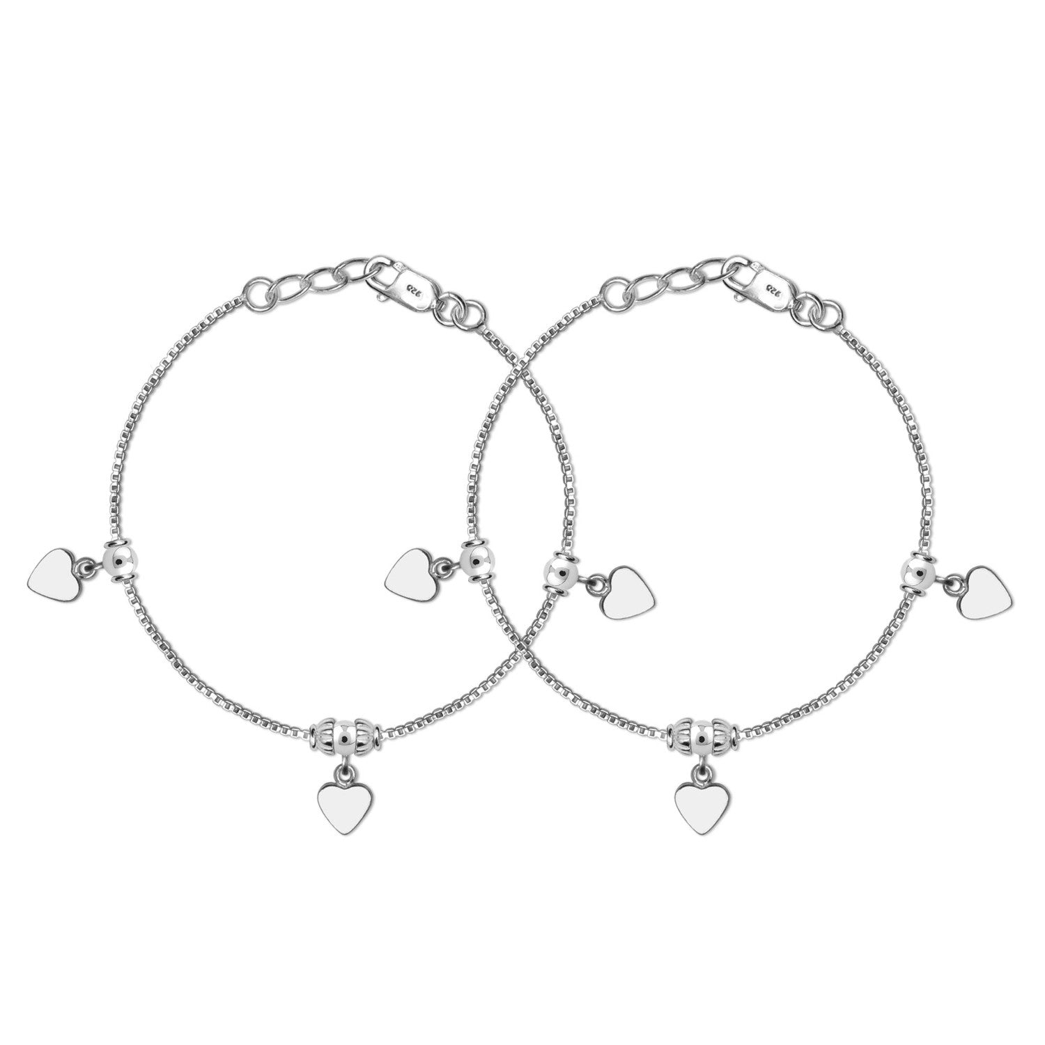 Heart Charm Kids Anklet