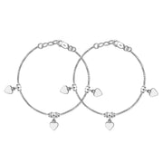 Heart Charm Kids Anklet