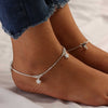 925 Sterling Silver Star Pair of Anklet for Women