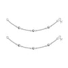 925 Sterling Silver Modern Designer Bead Anklets for Women and Girls (PAIR ANKLET)