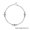925 Sterling Silver Modern Designer Bead Anklets for Women and Girls (PAIR ANKLET)