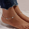 925 Sterling Silver Antique Oxidized Box Chain Anklets for Women (PAIR ANKLET)