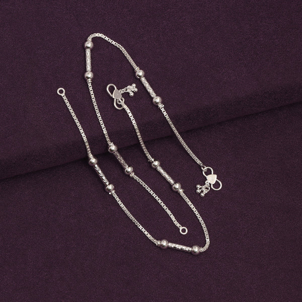 925 Sterling Silver Multi Hollow Balls Classic Anklet Pair for Women (PAIR ANKLET)