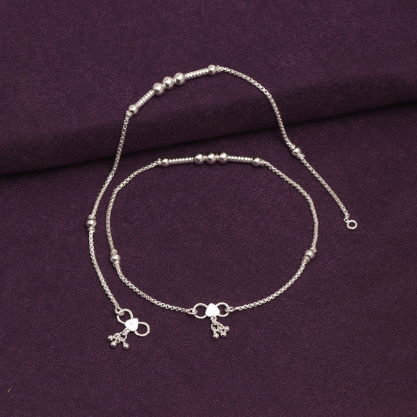 925 Sterling Silver Modern Designer Anklets for Women And Girls (PAIR ANKLET)