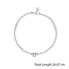 925 Sterling Silver Oxidised Antique Chain Anklets for Women (PAIR ANKLET)