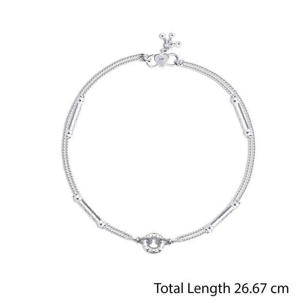 925 Sterling Silver Oxidised Antique Chain Anklets for Women (PAIR ANKLET)