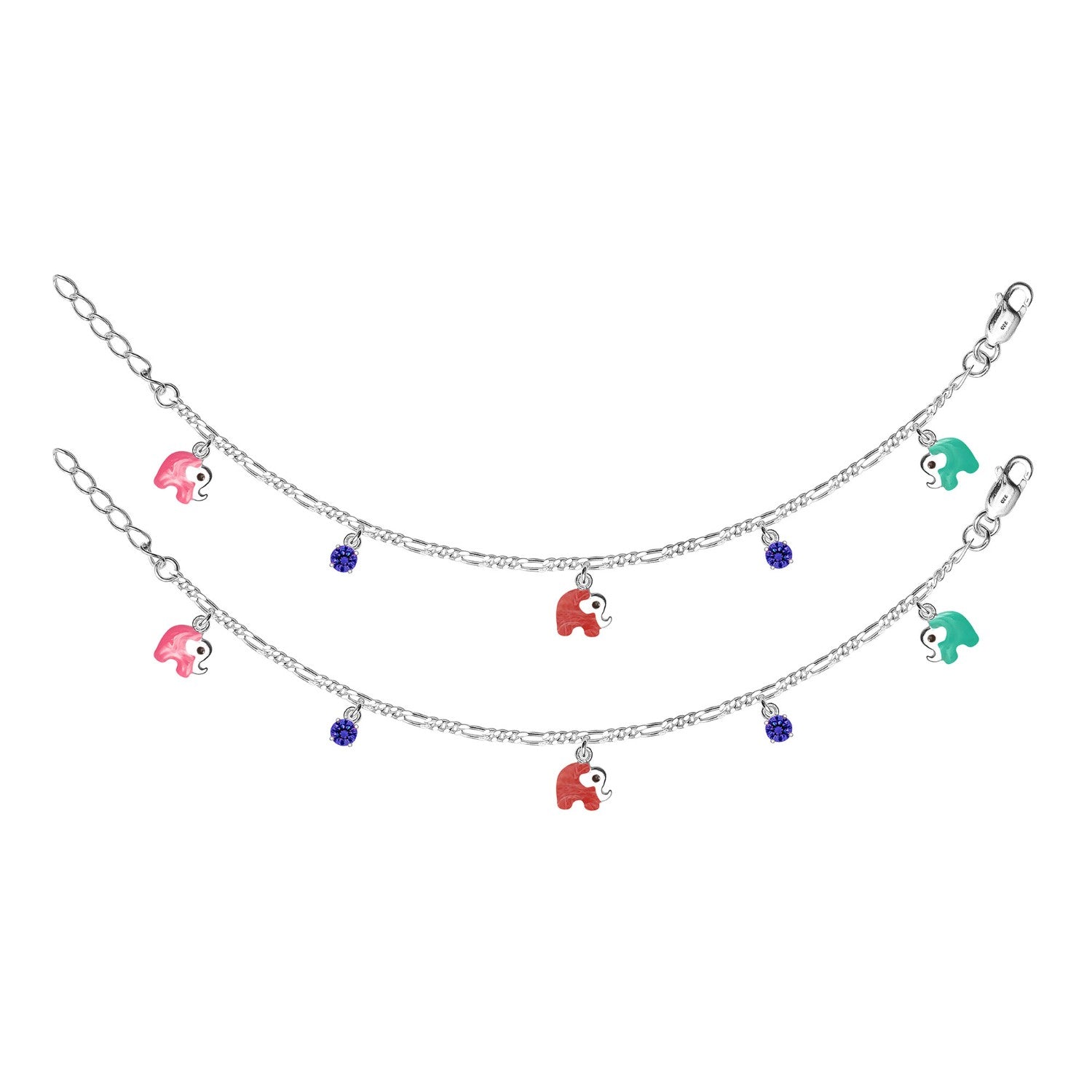 Elephant Charm Kids Anklet