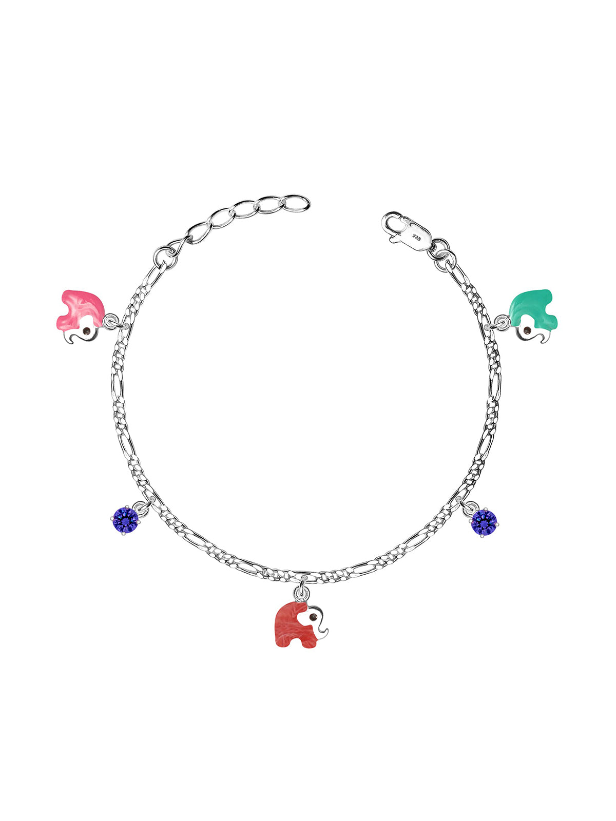 Colourful Elephant Charm Anklet