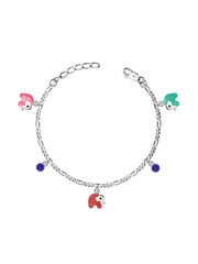 Colourful Elephant Charm Anklet