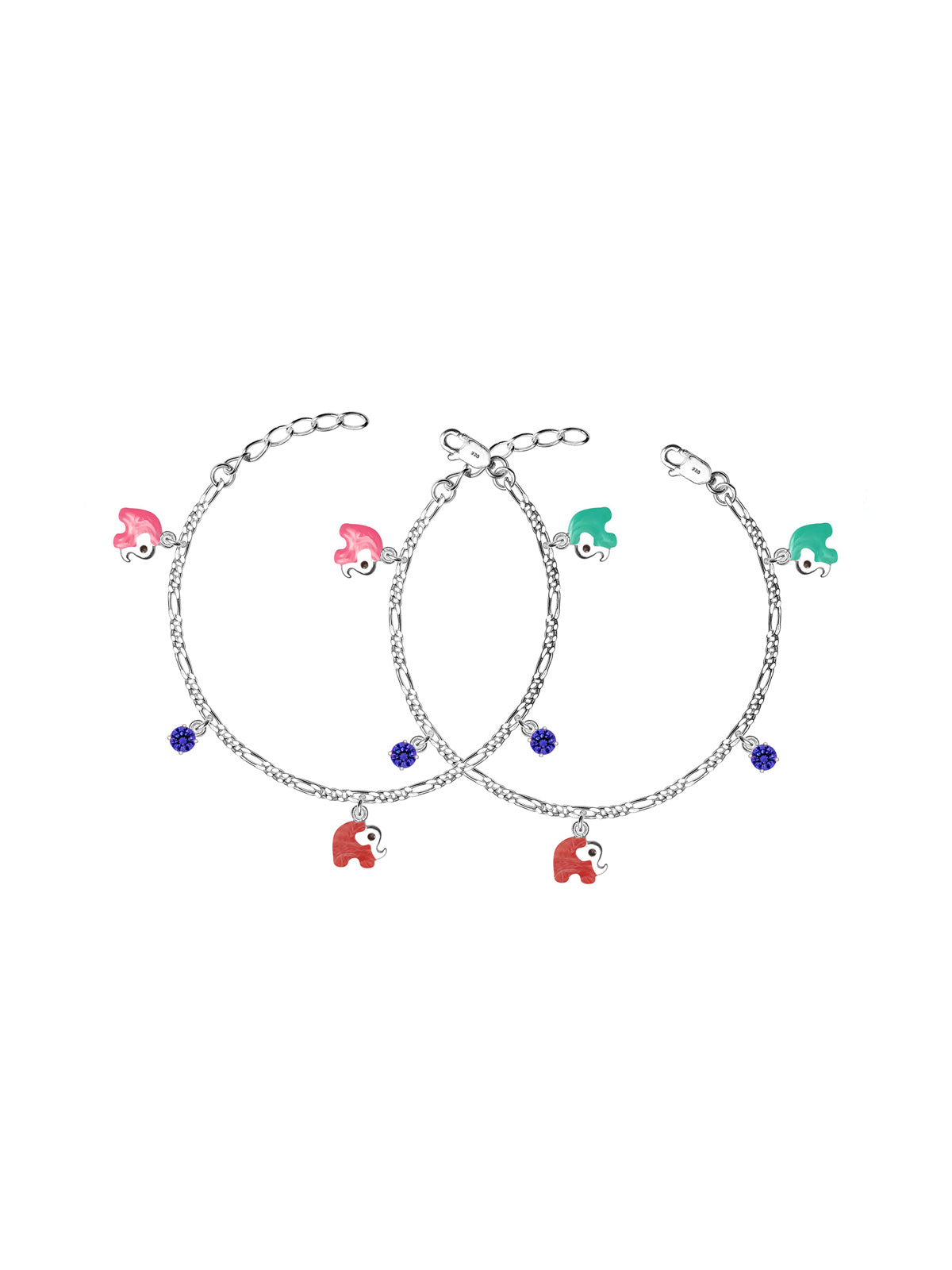 Colourful Elephant Charm Anklet