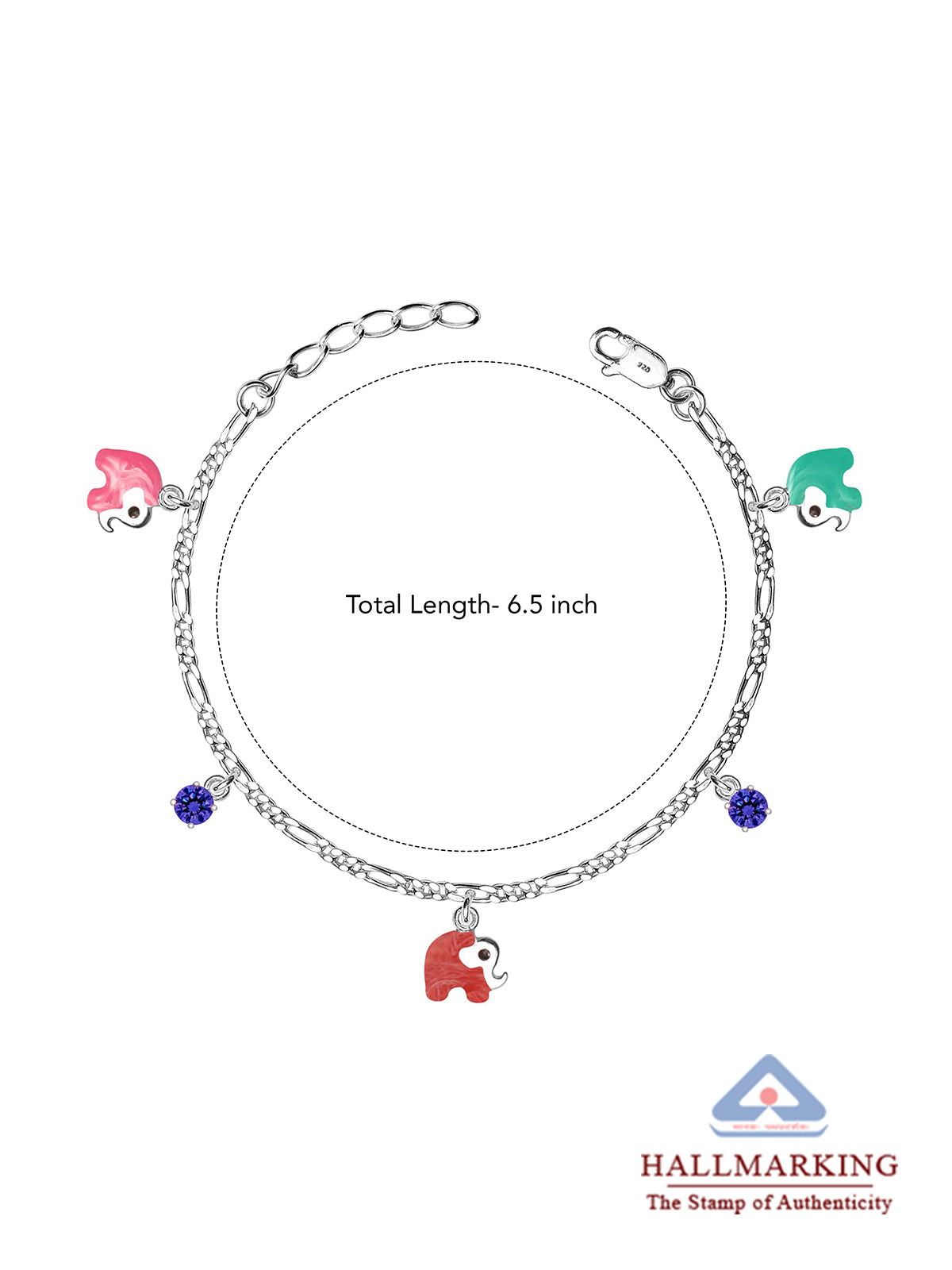 Colourful Elephant Charm Anklet