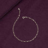 925 Sterling Silver Basic Rolo Chain Link Bismark Anklet for Women and Girls (SINGLE ANKLET)