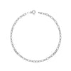 925 Sterling Silver Basic Rolo Chain Link Bismark Anklet for Women and Girls (SINGLE ANKLET)