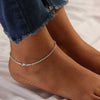925 Sterling Silver Venetian Chain Anklets for Women Teen