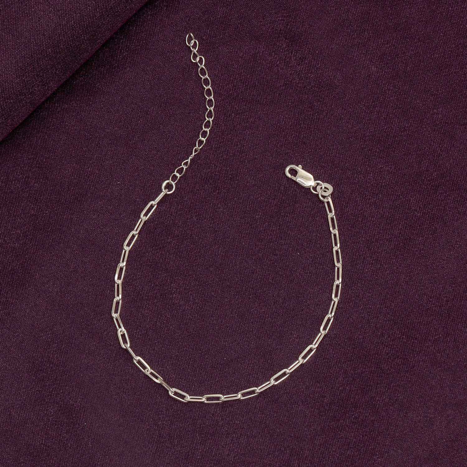 925 Sterling Silver Long Link Cable Chain Anklets for Women Teen (SINGLE ANKLET)