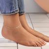 925 Sterling Silver Long Link Cable Chain Anklets for Women Teen (SINGLE ANKLET)