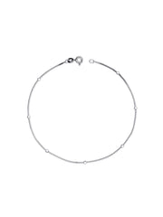 Silver Station Ring Box Chain Anklet