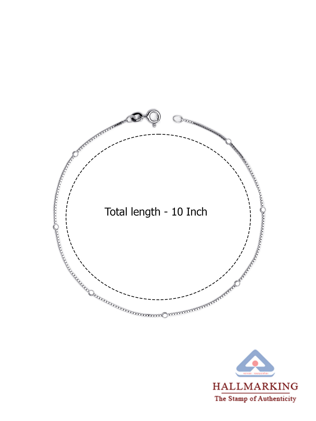 Silver Station Ring Box Chain Anklet
