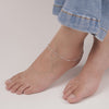 925 Sterling Silver Ball Bead Station Link Chain Anklet for Women and Girls (SINGLE ANKLET)