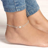 925 Sterling Silver Basic Cable Link Chain Anklets for Women and Girls (SINGLE ANKLET)
