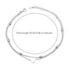 925 Sterling Silver Basic Cable Link Chain Anklets for Women and Girls (SINGLE ANKLET)