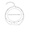 925 Sterling Silver Wave Ocean Sea Adjustable Anklet for Teen Women (SINGLE ANKLET)