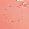 925 Sterling Silver Singapore Beaded Station Chain Beach Summer Anklet for Women and Girls (SINGLE ANKLET)