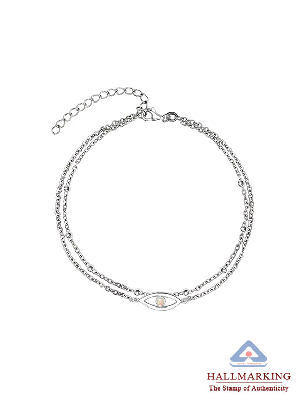 Evil Eye Minimal Charm Anklet