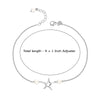 925 Sterling Silver Starfish Pearl Sea Adjustable Anklet for Teen Women