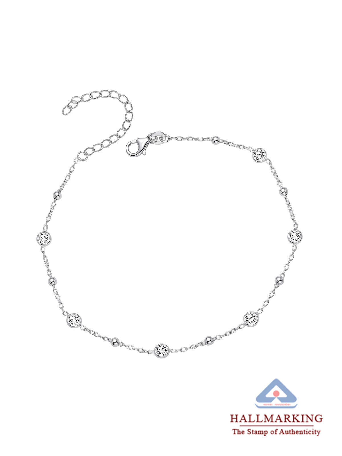 Silver Pure Station Anklet