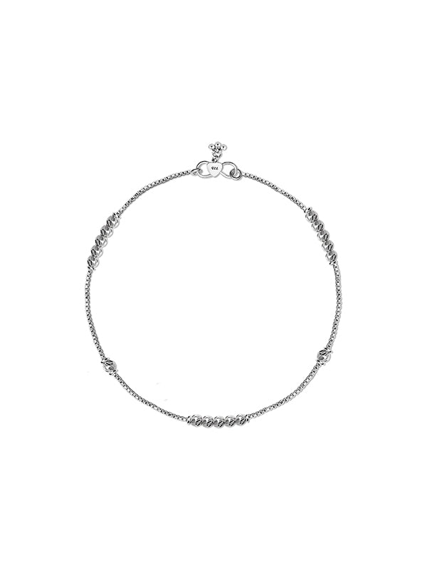 Diamond Cut Bead Anklets