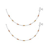 925 Sterling Silver Designer Multi Tone Diamond Cut Bead Anklets for Women And Girls (PAIR ANKLET)