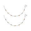925 Sterling Silver Designer Multi Tone Diamond Cut Bead Anklets for Women And Girls ;10.5 Inches