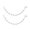 925 Sterling Silver Designer Multi Tone Diamond Cut Bead Anklets for Women And Girls (PAIR ANKLET)
