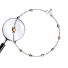 925 Sterling Silver Designer Multi Tone Diamond Cut Bead Anklets for Women And Girls ;10.5 Inches