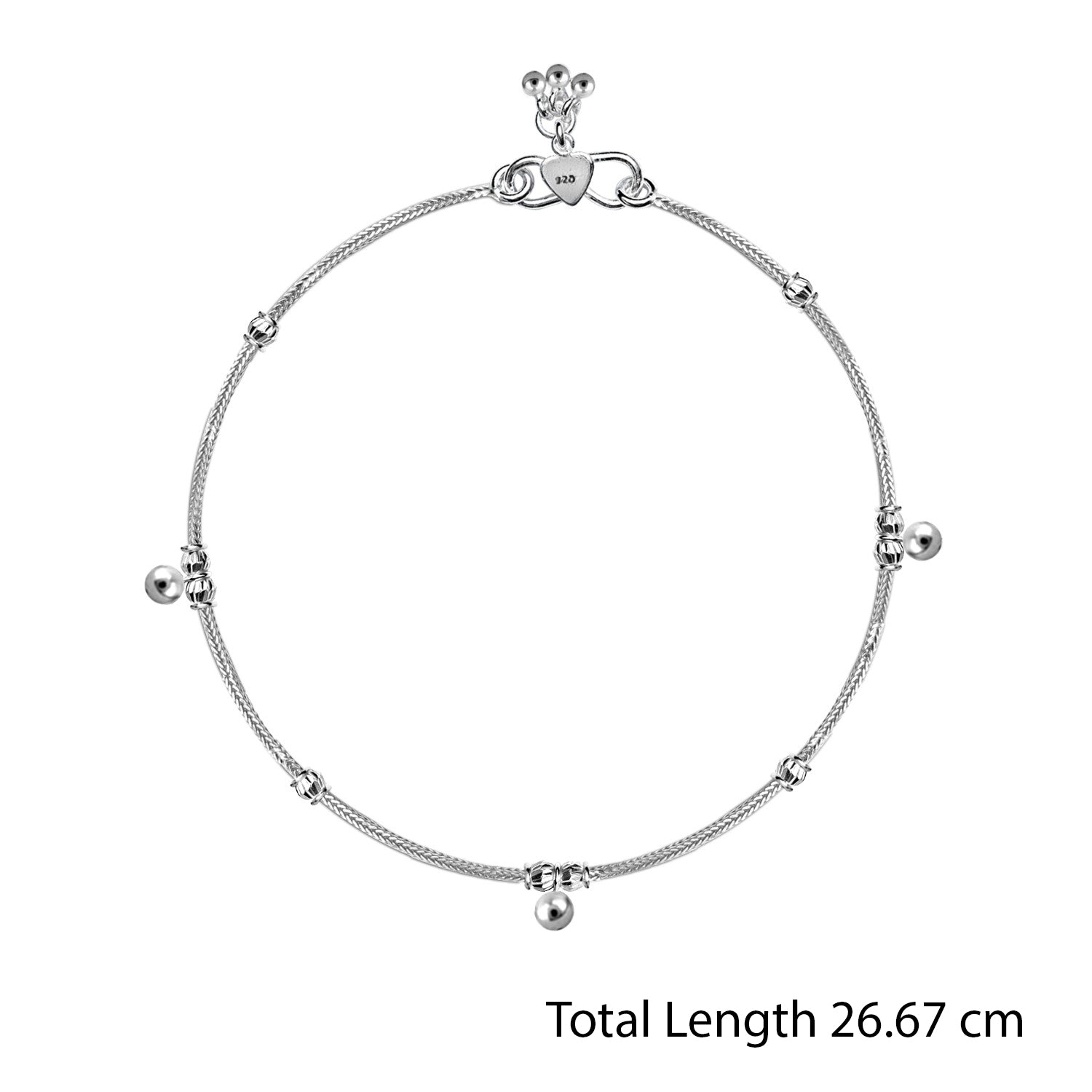 Diamond Cut Bead Anklet