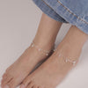 925 Sterling Silver Diamond Cut Bead Anklets for Women (PAIR ANKLET)