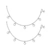 925 Sterling Silver Designer Oxidized Heart Anklets for Women