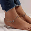 925 Sterling Silver Designer Oxidized Heart Anklets for Women And Girls (PAIR ANKLET)