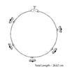 925 Sterling Silver Modern Black Bead Anklets for Women And Girls (PAIR ANKLET)