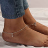 925 Sterling Silver Modern Heart Style Anklets for Women and Girls