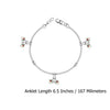 925 Sterling Silver Designer Enamel Anklets for Girls and Kids