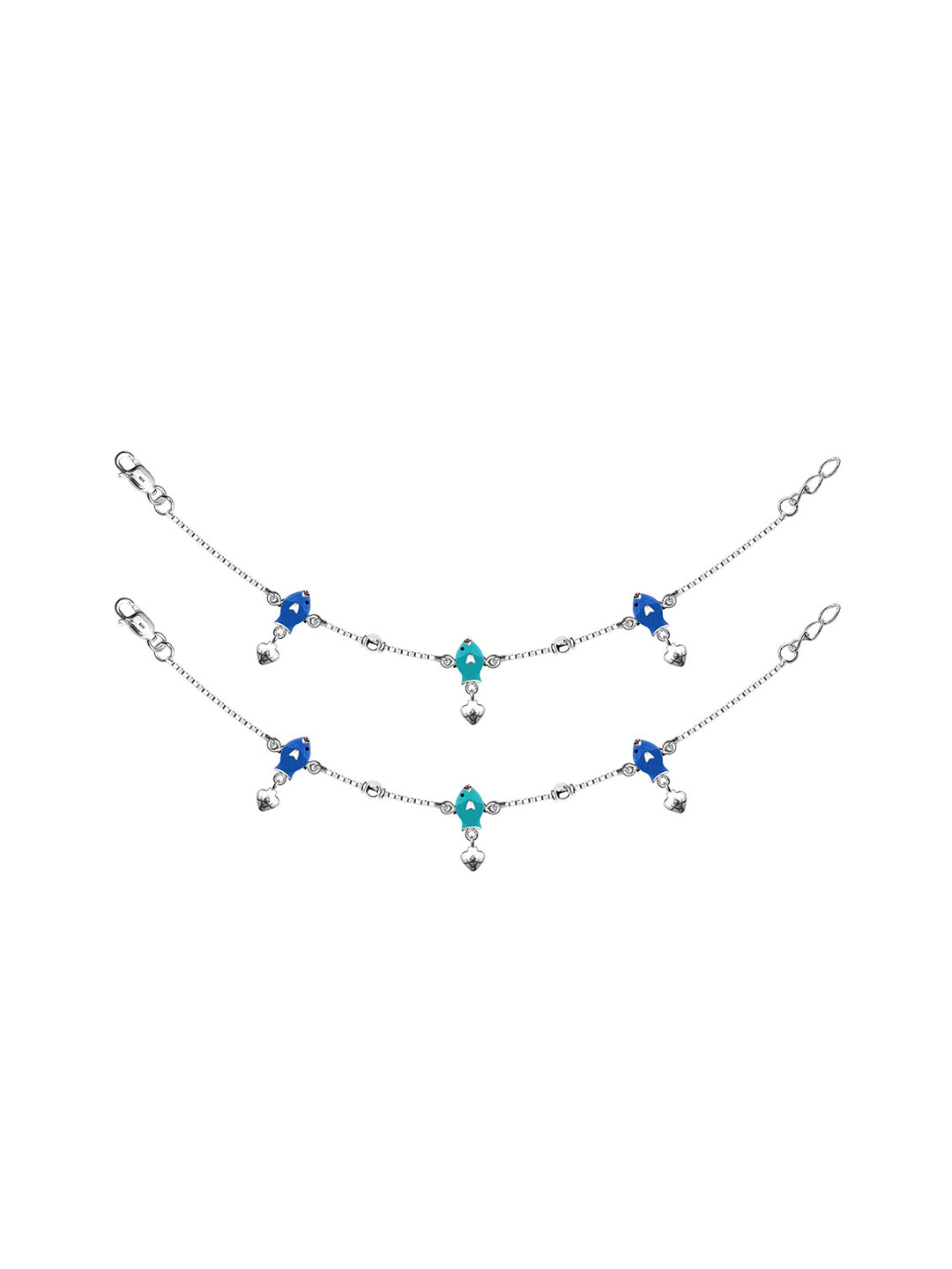 Marina Enameled Fish Charm Kids' Anklet