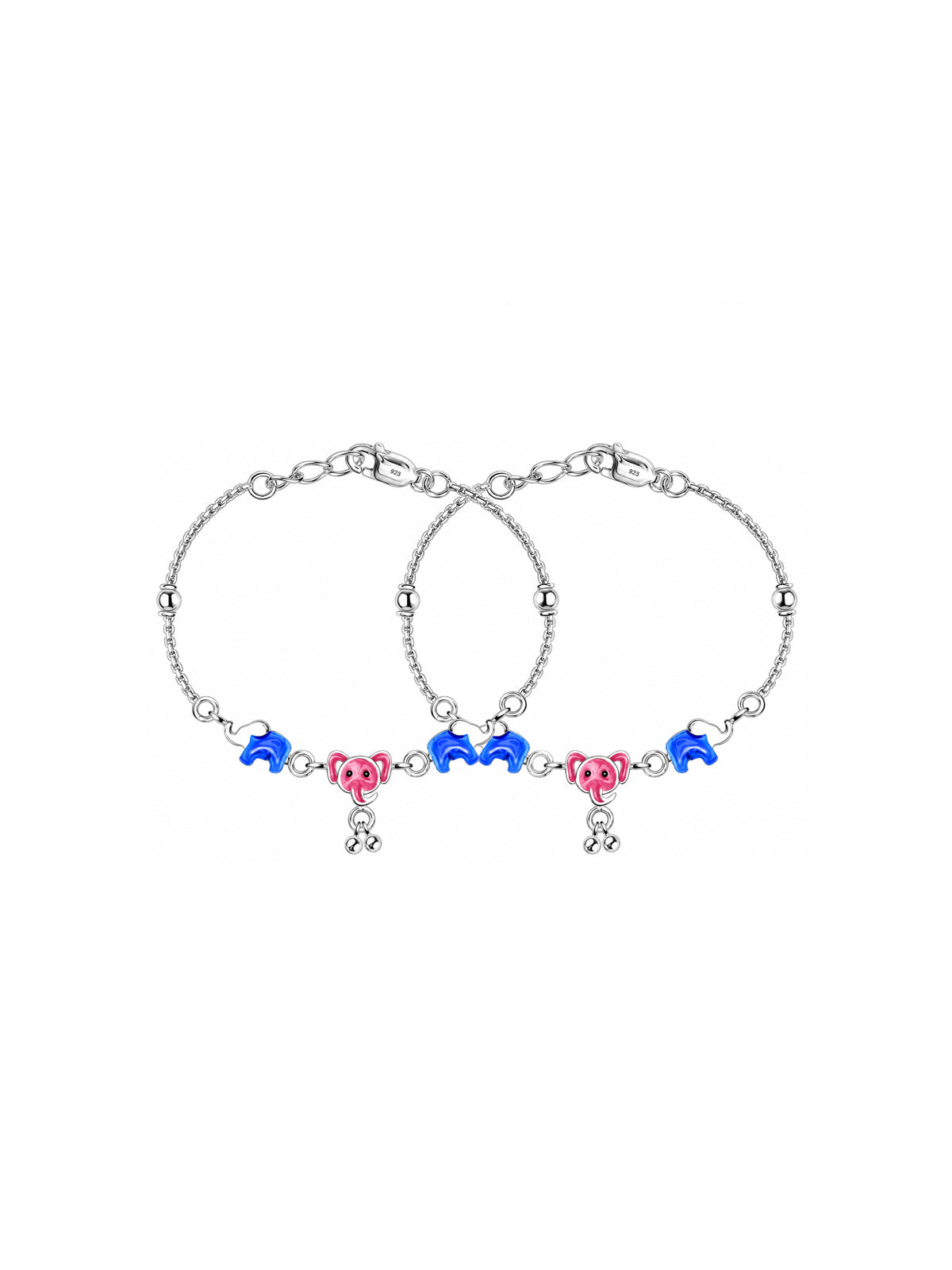 Elephant Trio Charm Anklet