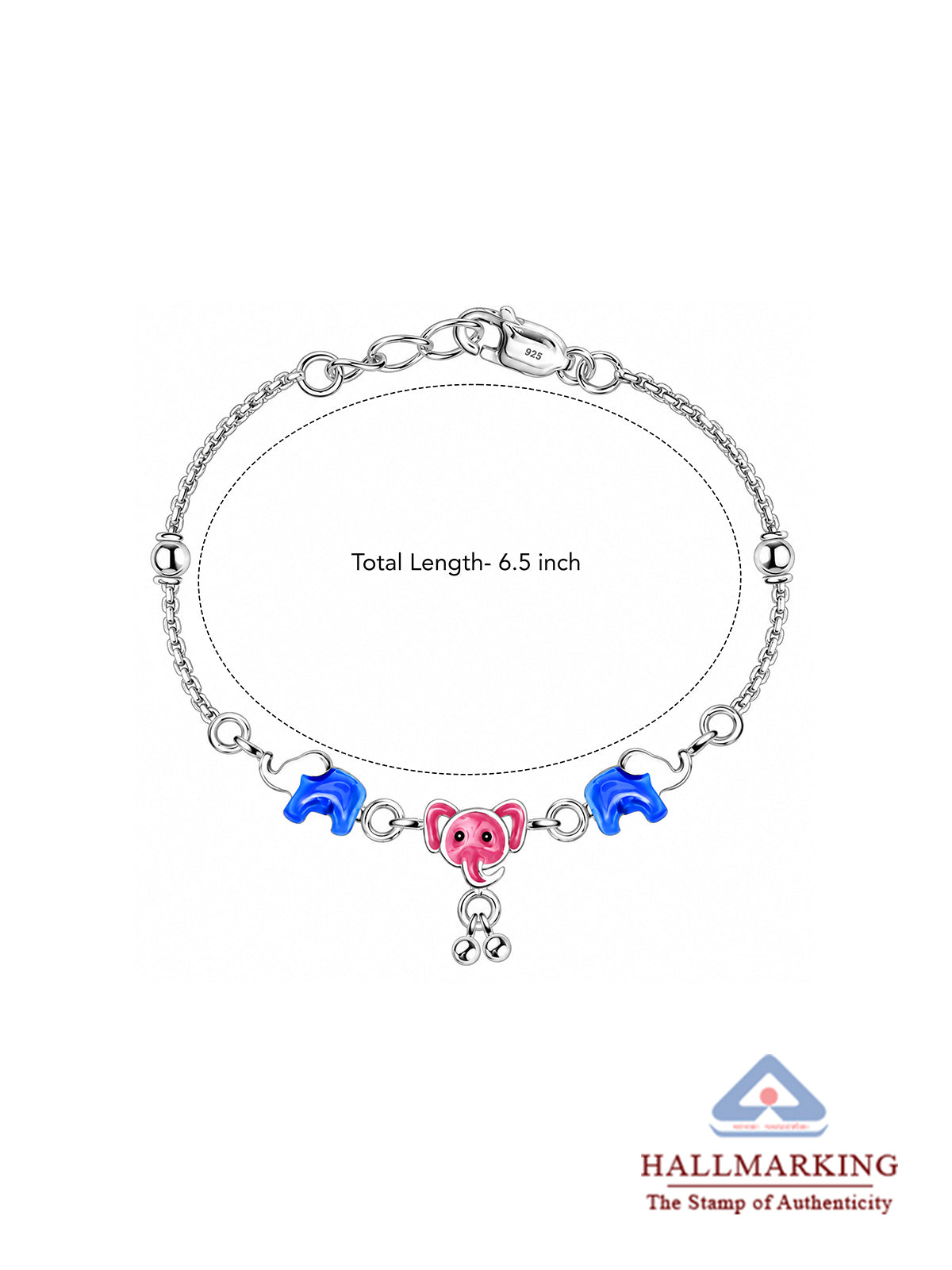 Elephant Trio Charm Anklet