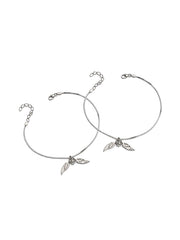 Guardian Grace Angel Wing Silver Anklet