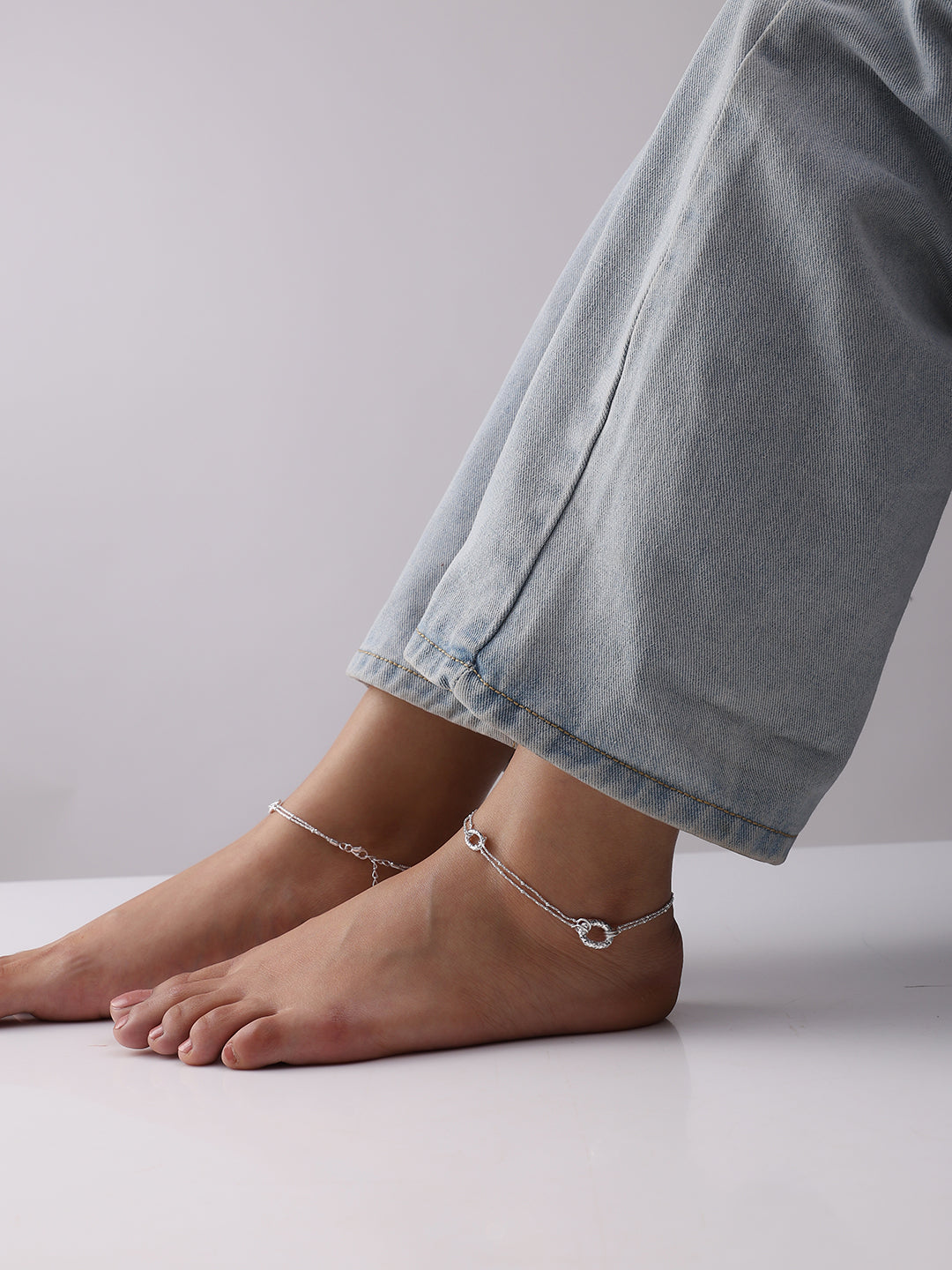 Eternal Loops Layered Circle Link Anklet